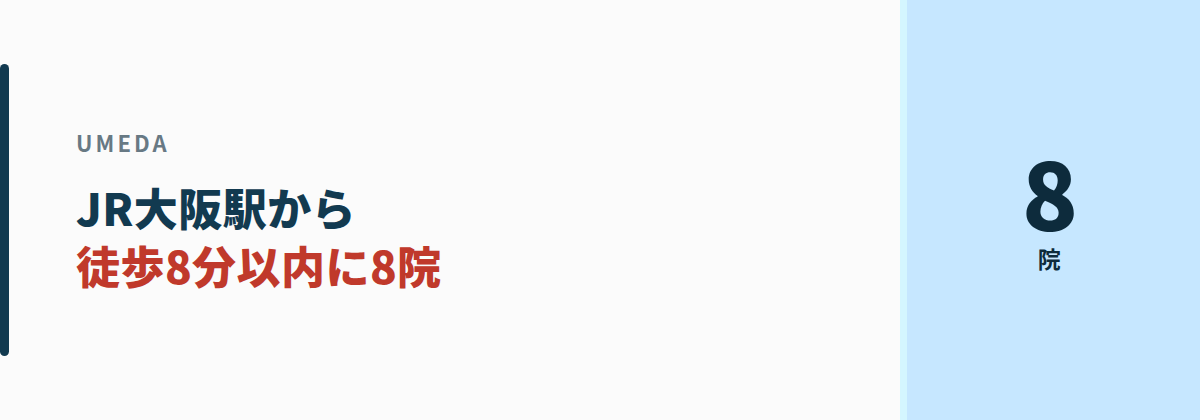 梅田｜JR「大阪駅」から近い順