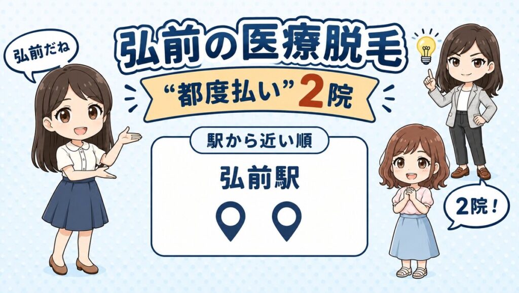 弘前の医療脱毛 都度払い2院