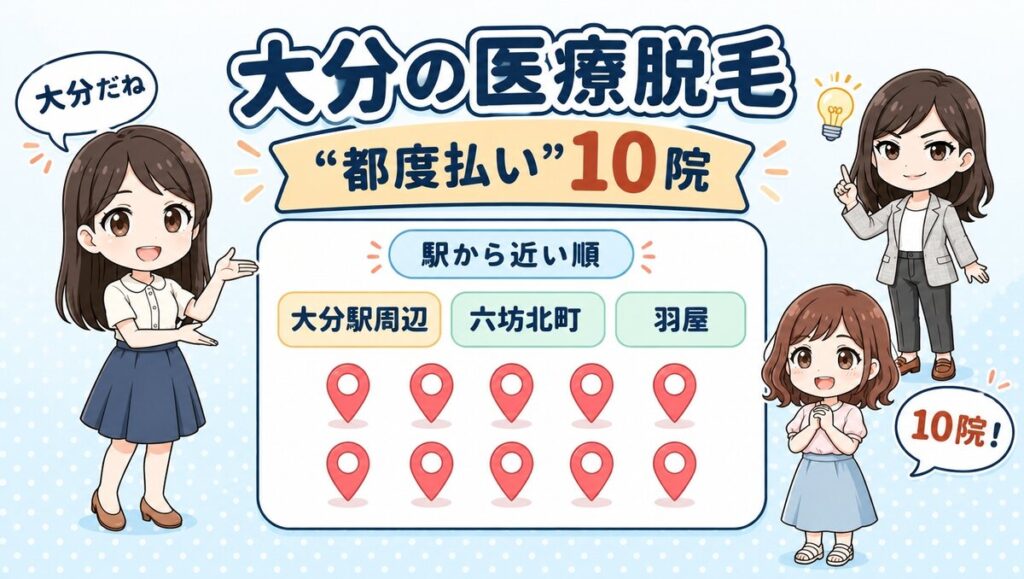 大分の医療脱毛 都度払い10院