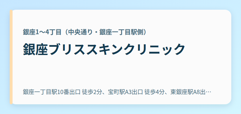 銀座ブリススキンクリニック