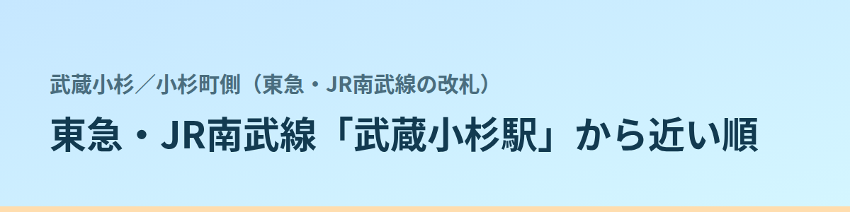 小杉町側(東急・JR南武線の改札)の都度払い
