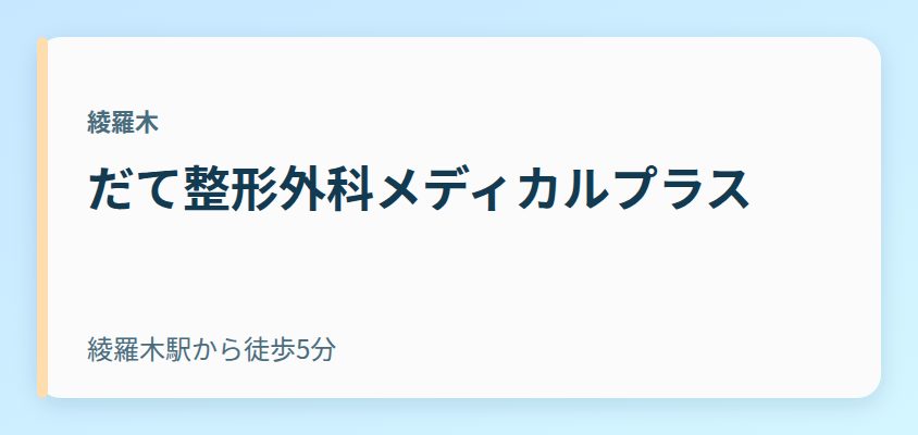 だて整形外科メディカルプラス