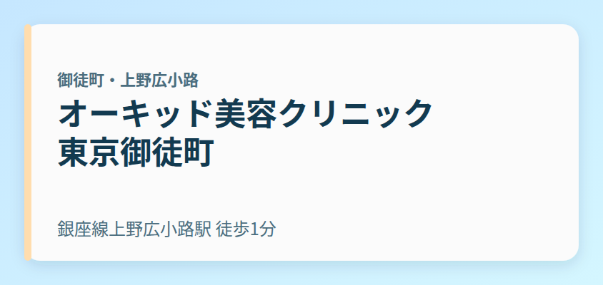 オーキッド美容クリニック東京御徒町