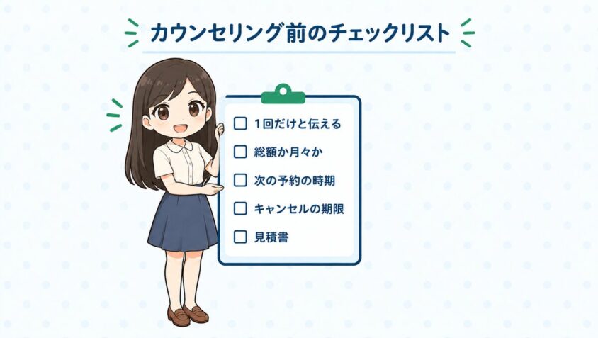 カウンセリング前のチェックリスト