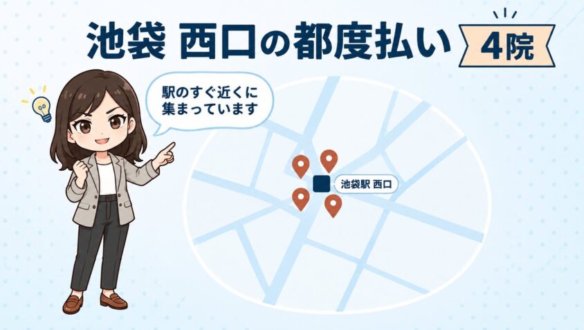 西口の都度払い