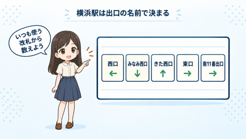 横浜駅は出口の名前で決まる
