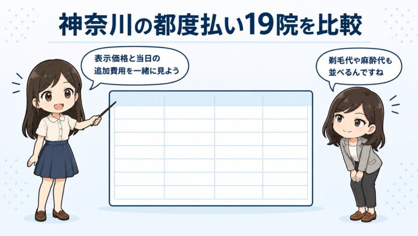 神奈川の都度払い19院を徹底比較