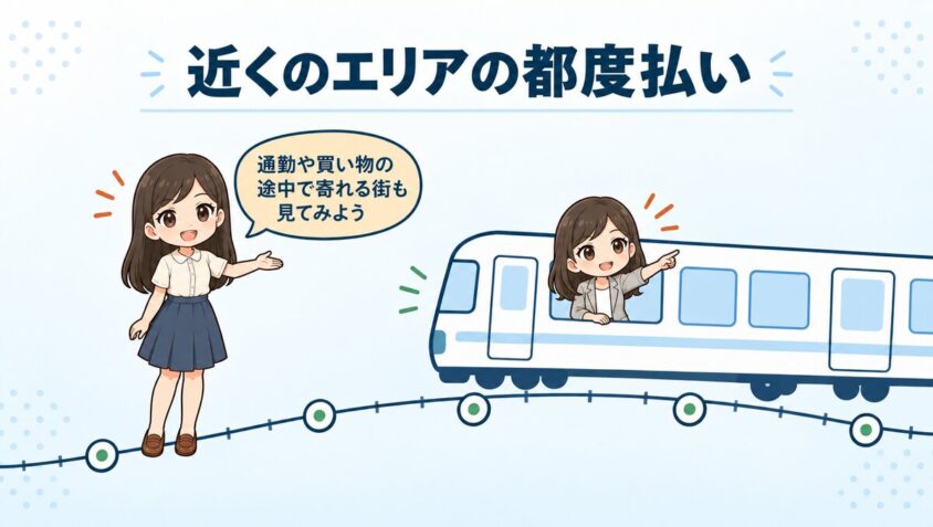 近くのエリアの都度払い