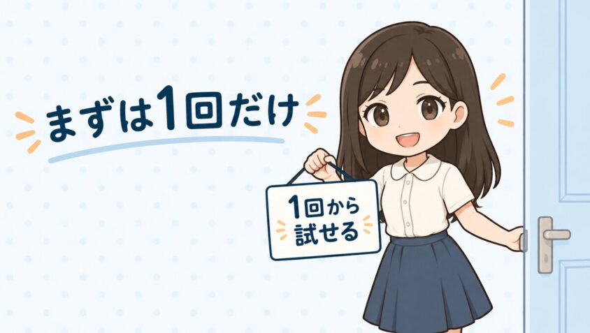 体験のかわりにまずは1回だけ