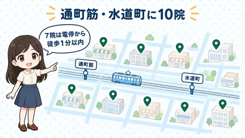 通町筋・水道町の都度払い10院