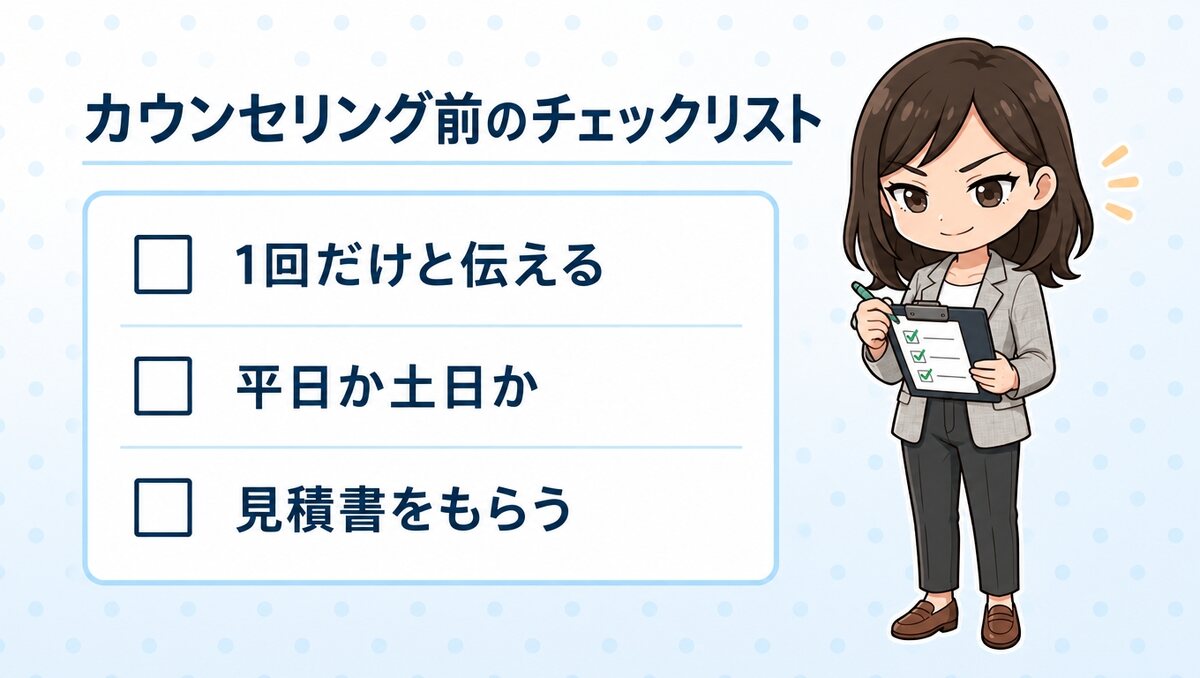 カウンセリング前のチェックリスト