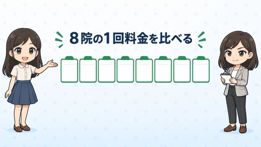 8院の1回料金を比べる