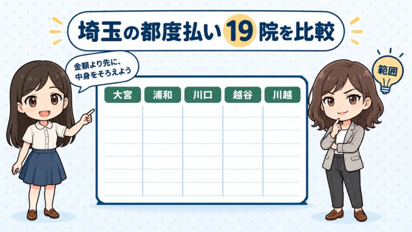 埼玉の都度払い19院を比較