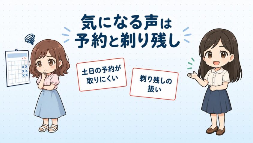 湘南美容クリニックの気になる声は予約と剃り残し