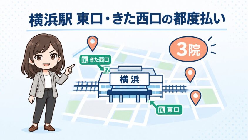 横浜駅 東口・きた西口の都度払い