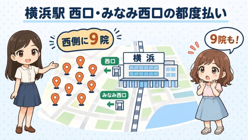 横浜駅 西口・みなみ西口の都度払い