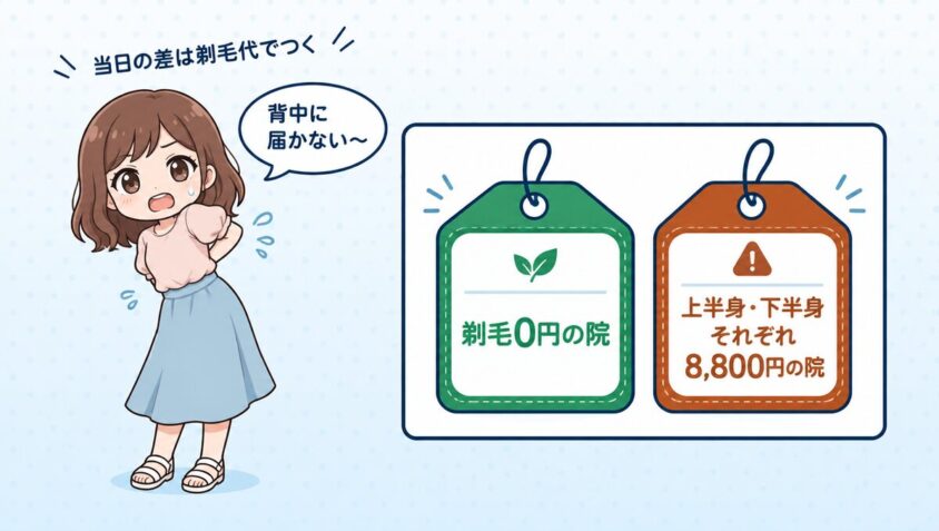当日の差は剃毛代でつく